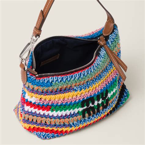 crochet pouch miu miu|Multicolored Crochet Pouch .